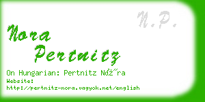 nora pertnitz business card